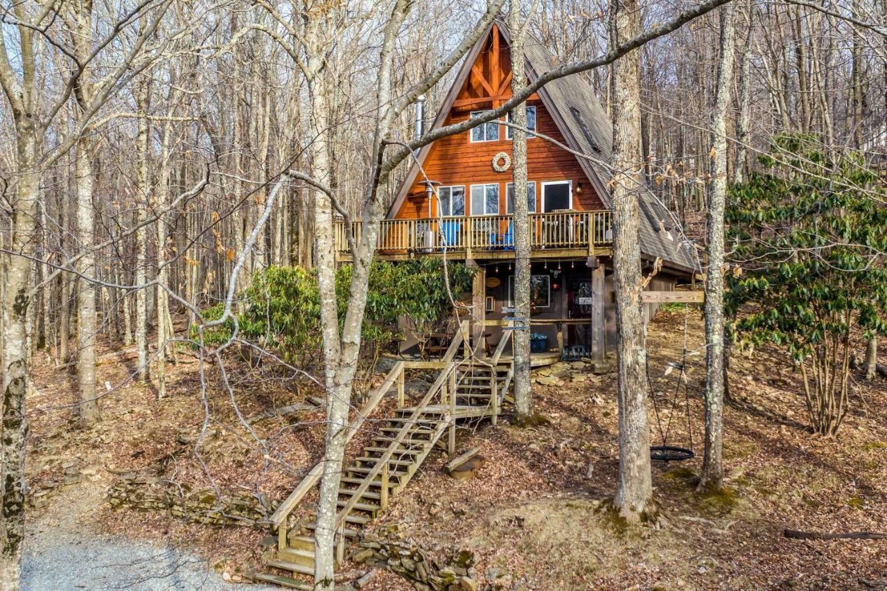 A-Frame Cabin With Hot Tub 1 Mi To Beech Mountain! Extérieur photo