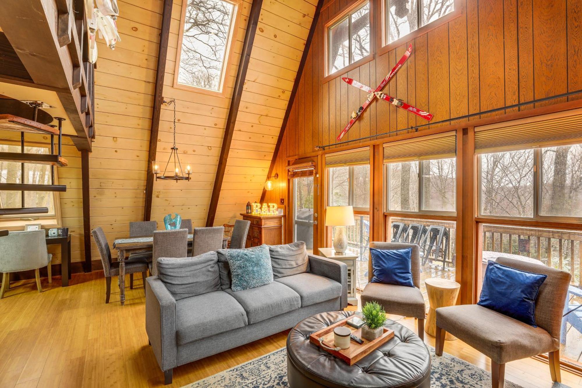 A-Frame Cabin With Hot Tub 1 Mi To Beech Mountain! Extérieur photo
